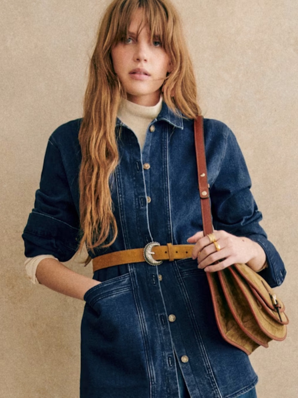 Sezane Will Jacket Indigo - Small